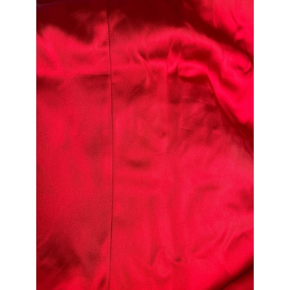 SAU LEE Esther Strapless Bow Cutout Red Satin Pencil Maxi Dress Size 8 - Picture 7 of 14